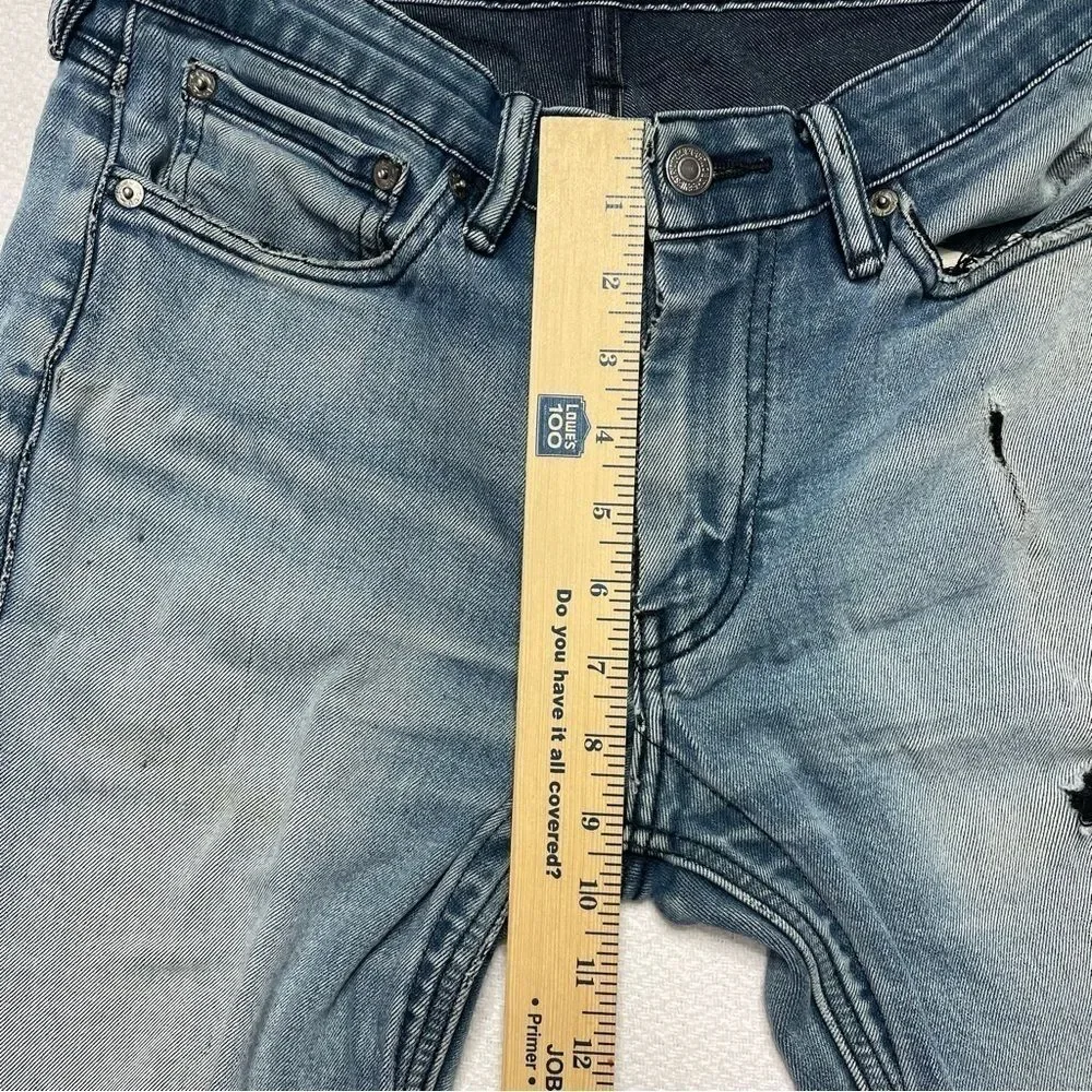 Levi's 511 Black Label Slim Denim Jeans Distressed Men's Size 31x32
